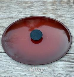 Le Creuset Cousances Cast Iron 30 Oval Dutch Oven with Lid Chestnut 6-1/2 Qt