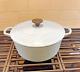 Le Creuset D #22 Cast Iron & Enamel Light Grey-blue Dutch Oven 3 1/2 Qt Euc