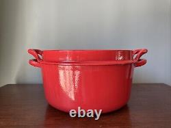 Le Creuset Doufeu 10.5 #26 France Enameled Cast Iron Dutch Oven Red 5 QT