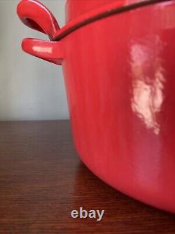 Le Creuset Doufeu 10.5 #26 France Enameled Cast Iron Dutch Oven Red 5 QT