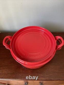 Le Creuset Doufeu 10.5 #26 France Enameled Cast Iron Dutch Oven Red 5 QT