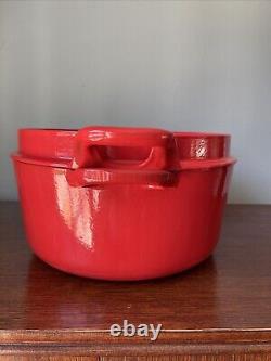 Le Creuset Doufeu 10.5 #26 France Enameled Cast Iron Dutch Oven Red 5 QT