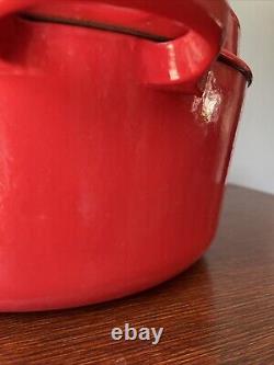 Le Creuset Doufeu 10.5 #26 France Enameled Cast Iron Dutch Oven Red 5 QT