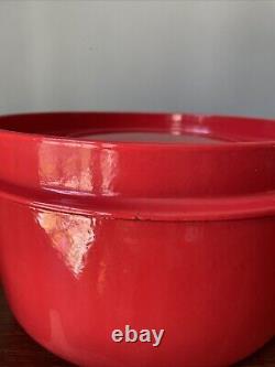 Le Creuset Doufeu 10.5 #26 France Enameled Cast Iron Dutch Oven Red 5 QT