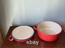 Le Creuset Doufeu 10.5 #26 France Enameled Cast Iron Dutch Oven Red 5 QT