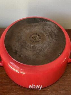 Le Creuset Doufeu 10.5 #26 France Enameled Cast Iron Dutch Oven Red 5 QT