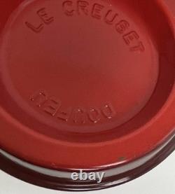Le Creuset Doufeu Cast Iron Dutch Oven #20 Red 2.5 Qt Recessed Lid Braising Pot