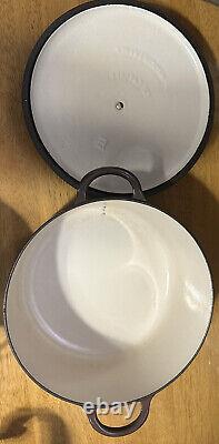 Le Creuset Dutch Oven #24 E Cast Iron Enamel Brown & #18 2 Quarts With Lids