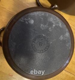 Le Creuset Dutch Oven #24 E Cast Iron Enamel Brown & #18 2 Quarts With Lids