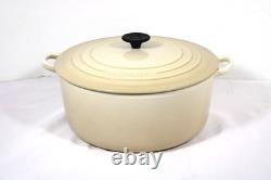 Le Creuset Dutch Oven #30 9 Qt / 8.4 Liters Cream Color Vintage France
