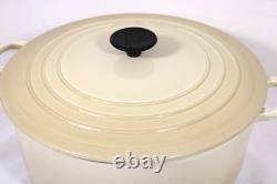 Le Creuset Dutch Oven #30 9 Qt / 8.4 Liters Cream Color Vintage France