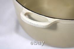 Le Creuset Dutch Oven #30 9 Qt / 8.4 Liters Cream Color Vintage France