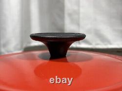 Le Creuset Dutch Oven 5.5 Qt Red Enamel Cast Iron #26 France Matching Lid