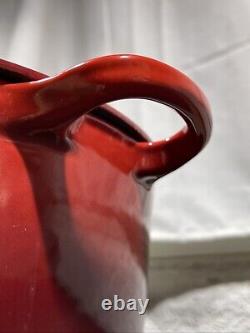 Le Creuset Dutch Oven 5.5 Qt Red Enamel Cast Iron #26 France Matching Lid