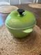 Le Creuset Dutch Oven Cocotte Green Apple French Enameled Cast Iron Pot Lid