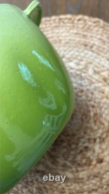 Le Creuset Dutch Oven Cocotte Green Apple French Enameled Cast Iron Pot Lid