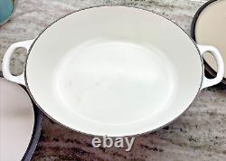 Le Creuset Dutch Oven Oval #31/6.75 Qt Classic White VGC- CHIP