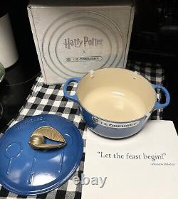 Le Creuset Dutch Oven Quidditch Harry Potter 2.75 Qt With Hedwig Pie Funnel