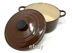 Le Creuset E Cast Iron Enamel Brown 4.5 QT. Dutch Oven with Lid
