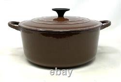 Le Creuset E Cast Iron Enamel Brown 4.5 QT. Dutch Oven with Lid