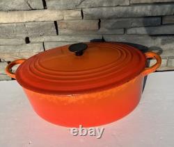Le Creuset E Orange Flame Enamel Cast Iron Dutch Oven With Lid
