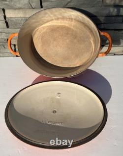 Le Creuset E Orange Flame Enamel Cast Iron Dutch Oven With Lid