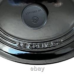 Le Creuset Enameled Black #25 Cast Iron Signature Oval Dutch Oven with Lid 3.5 qt