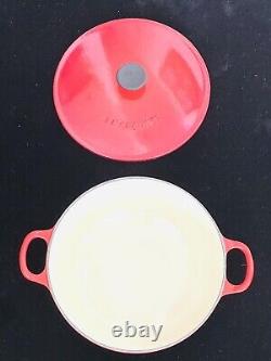 Le Creuset Enameled Cast Iron #22 Dutch Oven Soup Pot Red