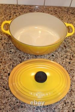 Le Creuset Enameled Cast Iron 2-3/4 qt Oval Dutch Oven Pot & Lid Nectar Dijon 23