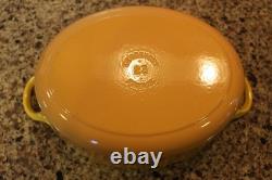 Le Creuset Enameled Cast Iron 2-3/4 qt Oval Dutch Oven Pot & Lid Nectar Dijon 23