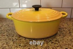 Le Creuset Enameled Cast Iron 2-3/4 qt Oval Dutch Oven Pot & Lid Nectar Dijon 23
