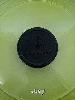 Le Creuset Enameled Cast Iron #30 Round Wide Dutch Oven 6 Qt Glossy Green