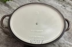 Le Creuset Enameled Cast Iron Oval Dutch Oven 4.25 Qt #27 Brown withLid L92
