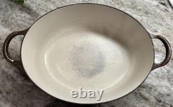 Le Creuset Enameled Cast Iron Oval Dutch Oven 4.25 Qt #27 Brown withLid L92