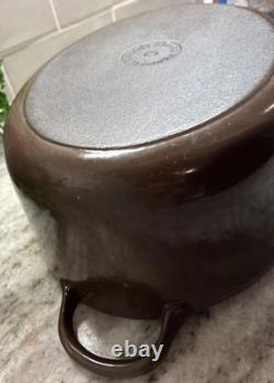 Le Creuset Enameled Cast Iron Oval Dutch Oven 4.25 Qt #27 Brown withLid L92