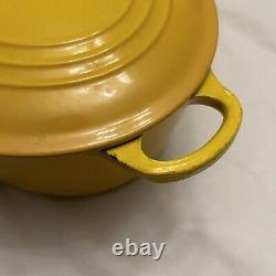 Le Creuset Enameled Cast Iron Oval Shape No 31 Dutch Oven Yellow With Lid France