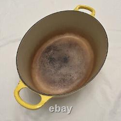Le Creuset Enameled Cast Iron Oval Shape No 31 Dutch Oven Yellow With Lid France