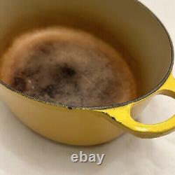 Le Creuset Enameled Cast Iron Oval Shape No 31 Dutch Oven Yellow With Lid France