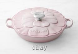 Le Creuset Enameled Cast Iron Petal Braiser, 2 1/4-Qt, New In Box, Shell Pink