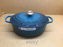 Le Creuset Enameled Cast Iron Signature Oval Dutch Oven, 5 qt, Deep Teal