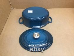 Le Creuset Enameled Cast Iron Signature Oval Dutch Oven, 5 qt, Deep Teal