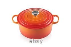 Le Creuset Enameled Cast Iron Signature Round Dutch Oven, 5.5 Quart, Flame