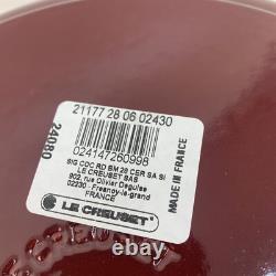 Le Creuset Enameled Cast Iron Signature Round Dutch Oven, 7.25 qt, Cherry