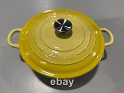 Le Creuset Enameled Cast Iron Signature Round Dutch Oven Lid, 3.5 Qt Yellow
