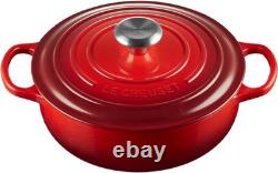 Le Creuset Enameled Cast Iron Signature Round Dutch Oven withLid 3-1/2 Qt Cerise