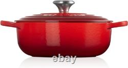 Le Creuset Enameled Cast Iron Signature Round Dutch Oven withLid 3-1/2 Qt Cerise