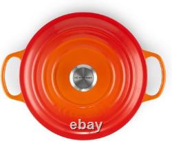 Le Creuset Enameled Cast Iron Signature Round Dutch Oven withLid 5-1/2 Quart Flame