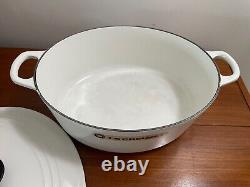 Le Creuset Enameled Dutch Oven Signature Oval Casserole 6.75 Qt /31 cm -Meringue