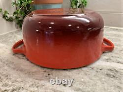 Le Creuset France #20 Cerise Red Enamel Dutch Oven 2.75 QT withLid Silver Knob