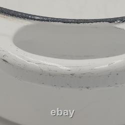 Le Creuset France Oval Cocotte Dutch Oven #27 White Cast Iron 4.5 Quart Pot Lid